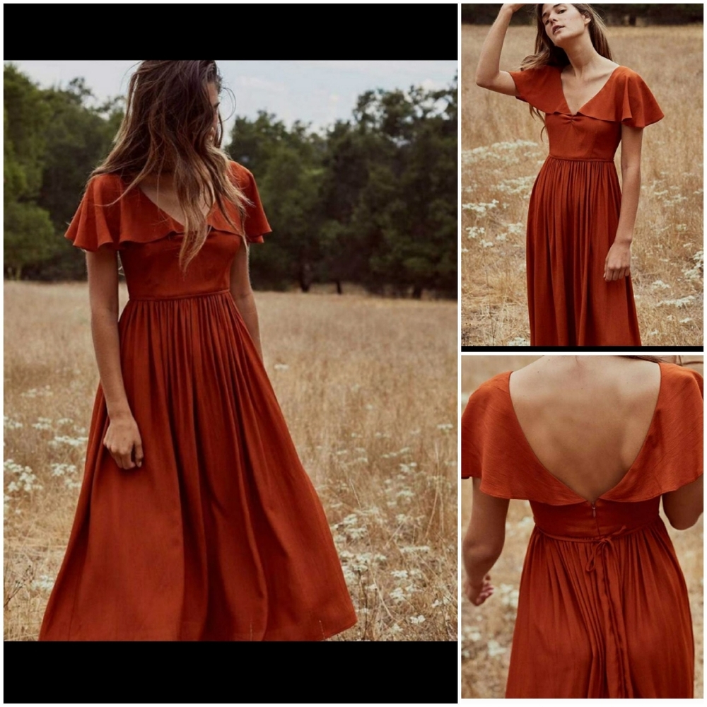 SOLD! Christy Dawn Monarch Dress, Rust, XS - Picture 2 of 15